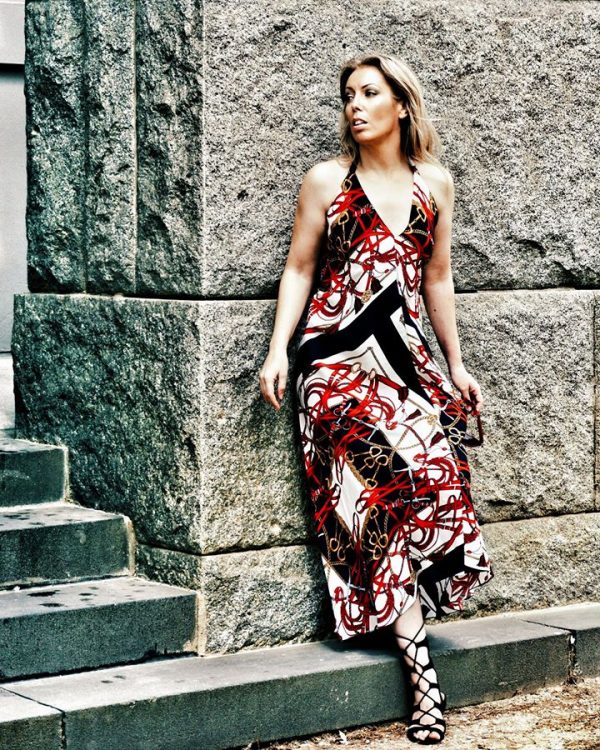 Vintage Zara Halter Neck Maxi Dress